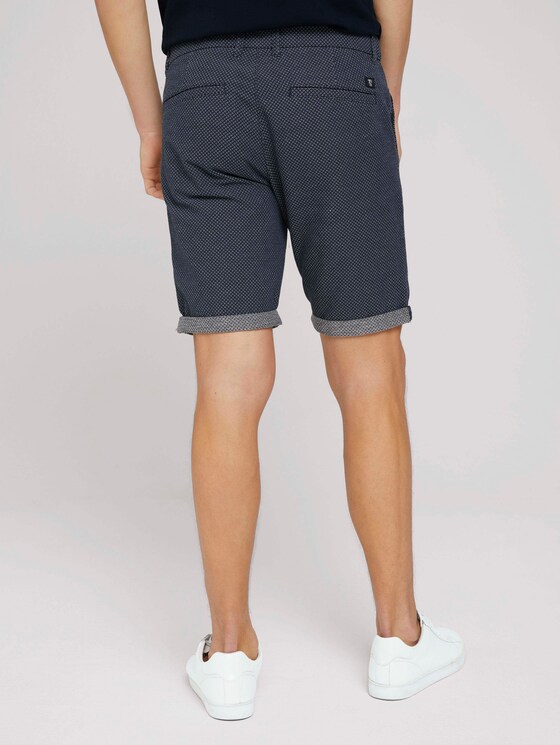 Chino Shorts mit feiner Struktur - Männer - navy white minimal Chino Shorts mit feiner Struktur - Männer - navy white minimal - 2 - TOM TAILOR Denim