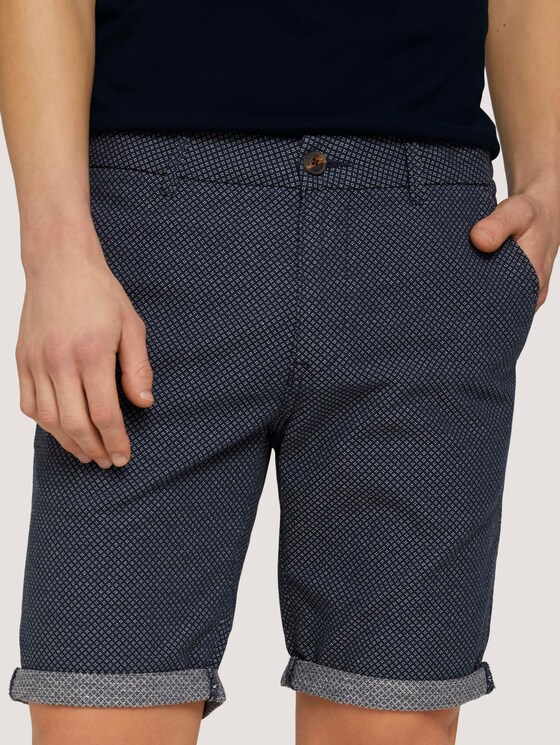 Chino Shorts mit feiner Struktur - Männer - navy white minimal Chino Shorts mit feiner Struktur - Männer - navy white minimal - 9 - TOM TAILOR Denim