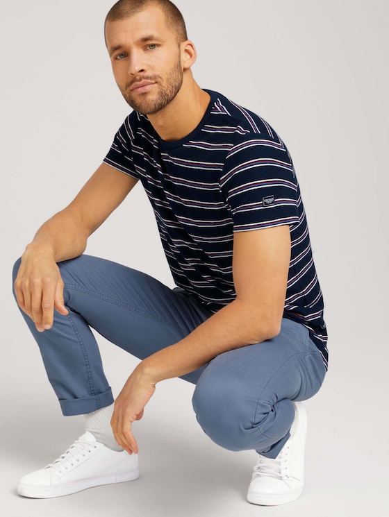 Gestreiftes T-Shirt - Männer - Dark Blue Gestreiftes T-Shirt - Männer - Dark Blue - 5 - TOM TAILOR