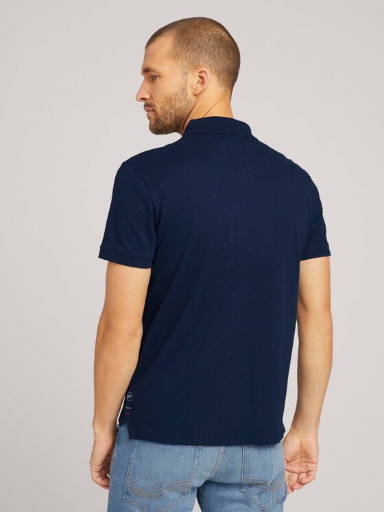 Strukturiertes Poloshirt - Männer - Dark Blue Strukturiertes Poloshirt - Männer - Dark Blue - 2 - TOM TAILOR