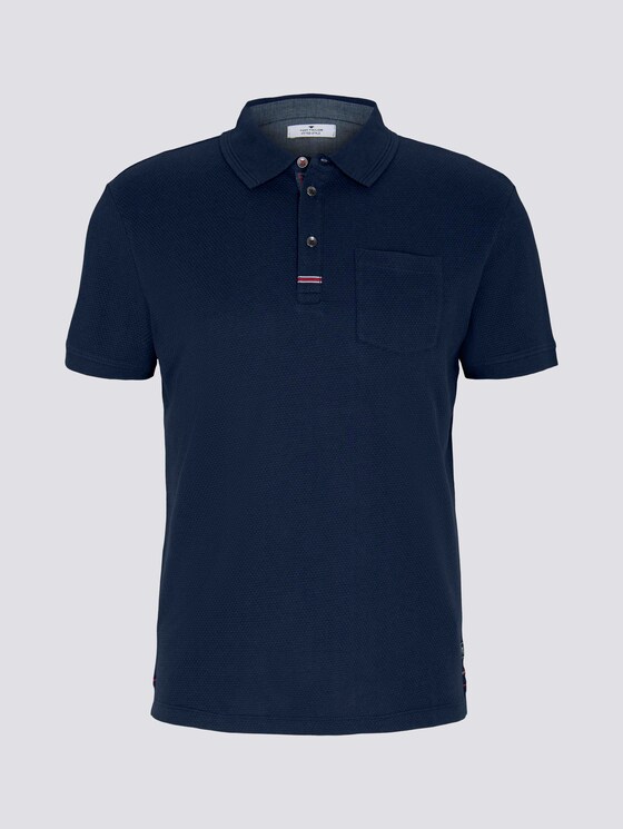 Strukturiertes Poloshirt - Männer - Dark Blue Strukturiertes Poloshirt - Männer - Dark Blue - 7 - TOM TAILOR