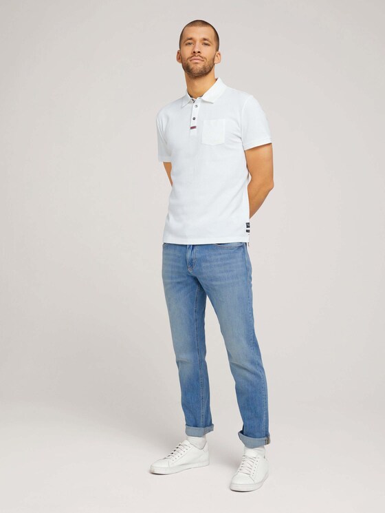 Strukturiertes Poloshirt - Männer - Off White Strukturiertes Poloshirt - Männer - Off White - 3 - TOM TAILOR