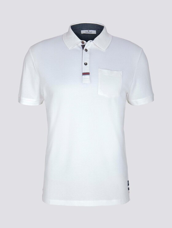 Strukturiertes Poloshirt - Männer - Off White Strukturiertes Poloshirt - Männer - Off White - 7 - TOM TAILOR