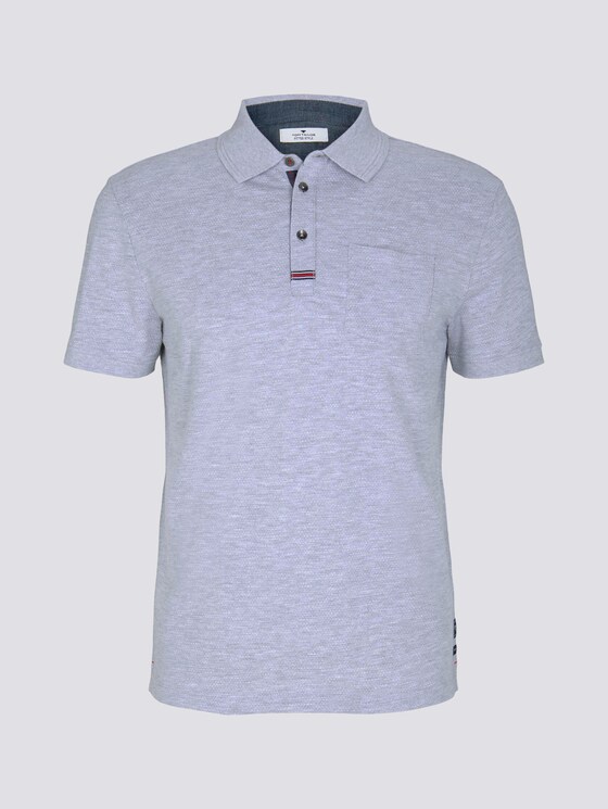 Strukturiertes Poloshirt - Männer - Light Stone Grey Melange Strukturiertes Poloshirt - Männer - Light Stone Grey Melange - 7 - TOM TAILOR