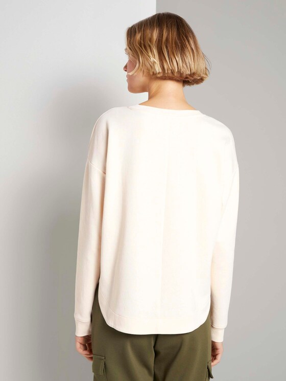 Loose Fit Sweatshirt - Frauen - soft creme beige Loose Fit Sweatshirt - Frauen - soft creme beige - 2 - TOM TAILOR Denim
