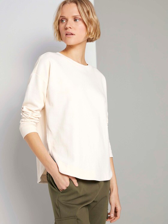 Loose Fit Sweatshirt - Frauen - soft creme beige Loose Fit Sweatshirt - Frauen - soft creme beige - 5 - TOM TAILOR Denim
