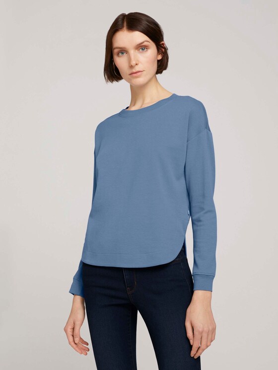 Loose Fit Sweatshirt - Frauen - soft mid blue Loose Fit Sweatshirt - Frauen - soft mid blue - 1 - TOM TAILOR Denim