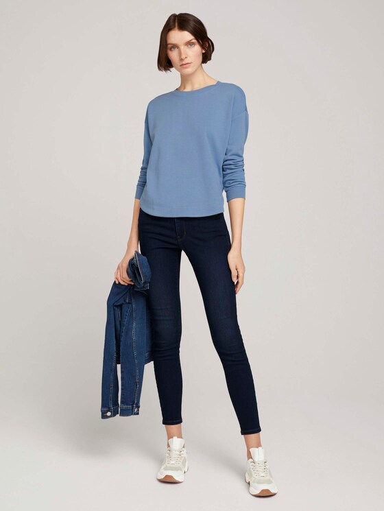Loose Fit Sweatshirt - Frauen - soft mid blue Loose Fit Sweatshirt - Frauen - soft mid blue - 3 - TOM TAILOR Denim