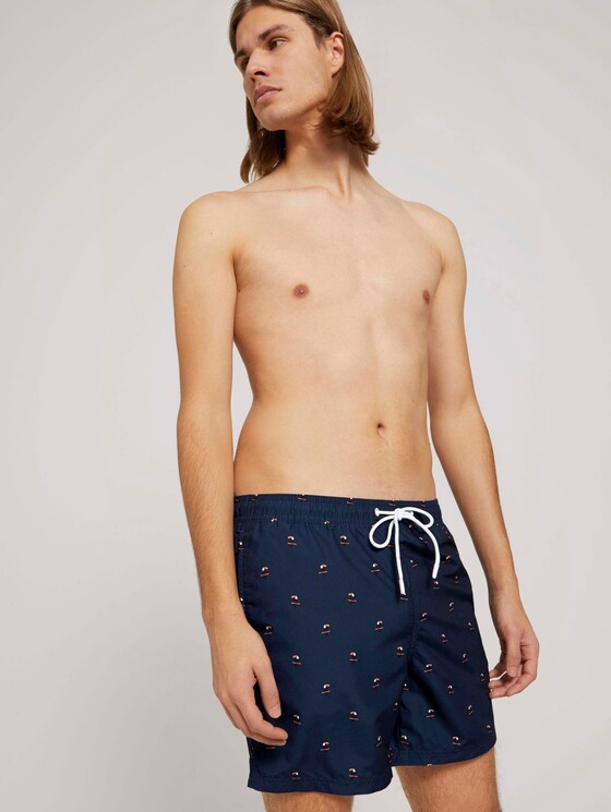 Gemusterte Badeshorts - Männer - navy tucan print Gemusterte Badeshorts - Männer - navy tucan print - 5 - TOM TAILOR Denim