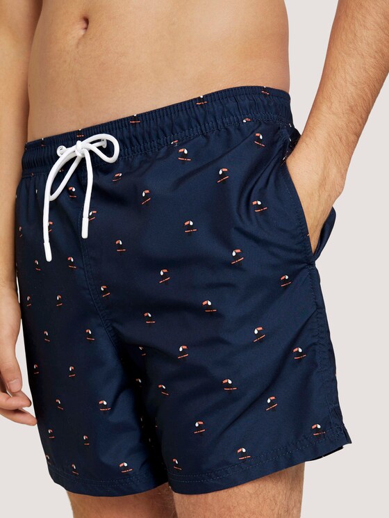 Gemusterte Badeshorts - Männer - navy tucan print Gemusterte Badeshorts - Männer - navy tucan print - 9 - TOM TAILOR Denim