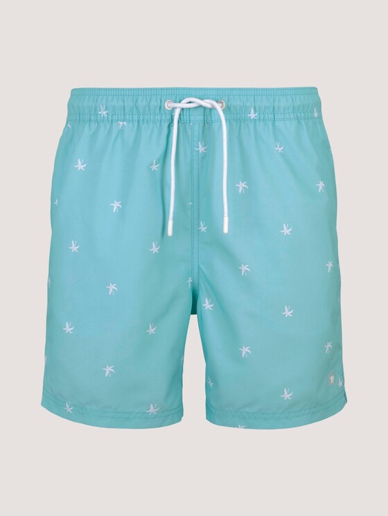 Gemusterte Badeshorts - Männer - blue white summer palm print Gemusterte Badeshorts - Männer - blue white summer palm print - 7 - TOM TAILOR Denim