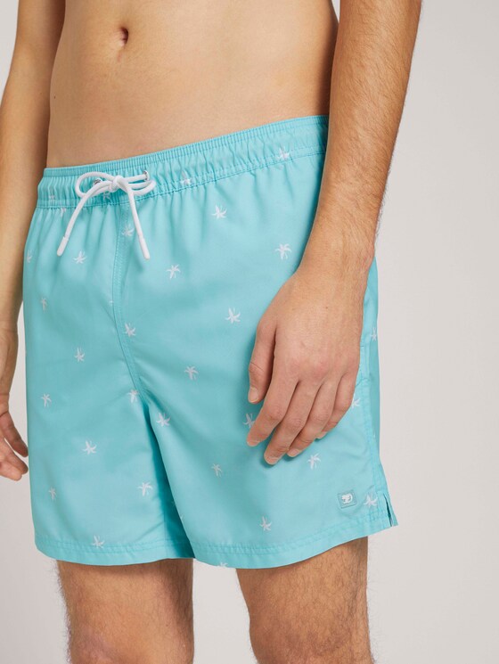 Gemusterte Badeshorts - Männer - blue white summer palm print Gemusterte Badeshorts - Männer - blue white summer palm print - 9 - TOM TAILOR Denim