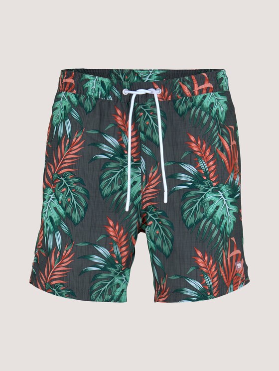 Gemusterte Badeshorts - Männer - palm leaves aop Gemusterte Badeshorts - Männer - palm leaves aop - 7 - TOM TAILOR Denim