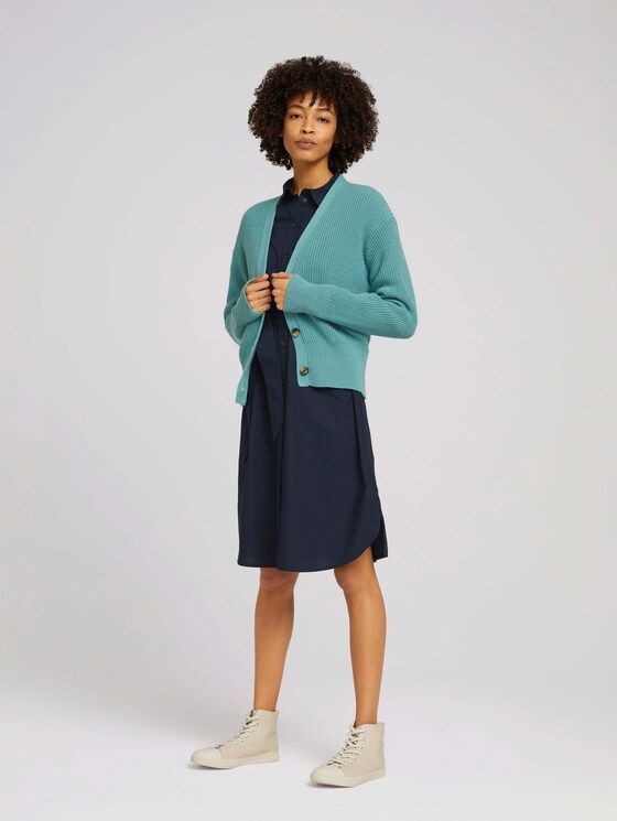 Hemdkleid mit Falten - Frauen - Sky Captain Blue Hemdkleid mit Falten - Frauen - Sky Captain Blue - 3 - Mine to five