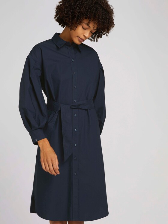 Hemdkleid mit Falten - Frauen - Sky Captain Blue Hemdkleid mit Falten - Frauen - Sky Captain Blue - 5 - Mine to five