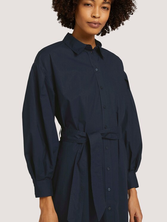 Hemdkleid mit Falten - Frauen - Sky Captain Blue Hemdkleid mit Falten - Frauen - Sky Captain Blue - 9 - Mine to five