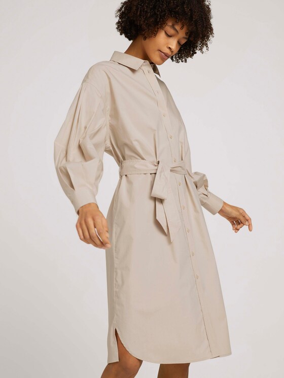 Hemdkleid mit Falten - Frauen - linen beige Hemdkleid mit Falten - Frauen - linen beige - 5 - Mine to five
