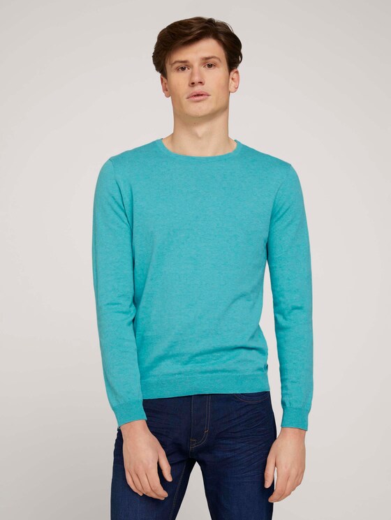 Basic Pullover - Männer - dusty aqua Basic Pullover - Männer - dusty aqua - 1 - TOM TAILOR