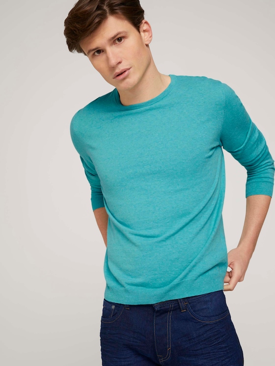Basic Pullover - Männer - dusty aqua Basic Pullover - Männer - dusty aqua - 5 - TOM TAILOR