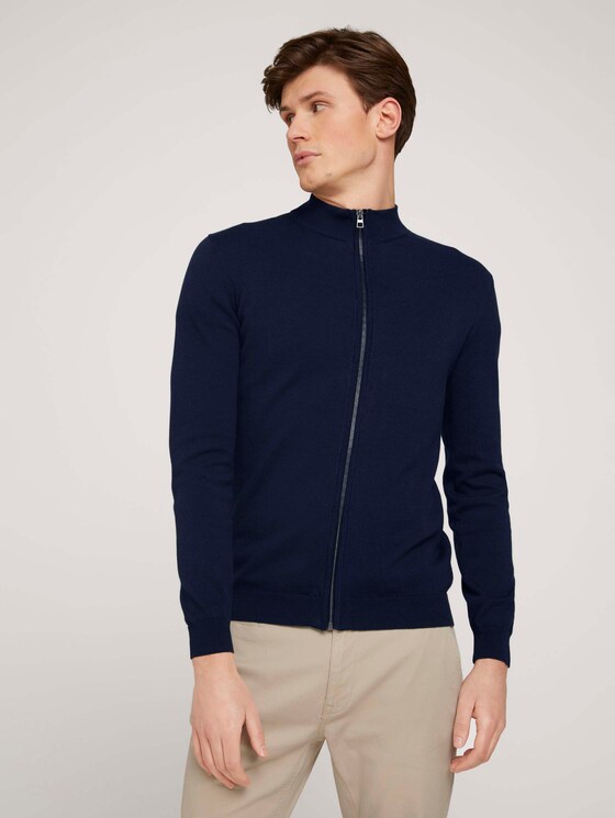 Basic Jacke mit Stehkragen - Männer - Dark Blue Basic Jacke mit Stehkragen - Männer - Dark Blue - 1 - TOM TAILOR