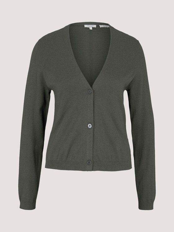 Cardigan mit Bio-Baumwolle - Frauen - deep leaf green Cardigan mit Bio-Baumwolle - Frauen - deep leaf green - 7 - Mine to five
