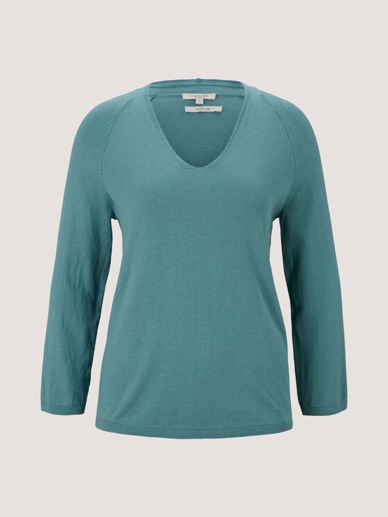 Pullover mit Bio-Baumwolle - Frauen - Mineral Stone Blue Pullover mit Bio-Baumwolle - Frauen - Mineral Stone Blue - 7 - Mine to five