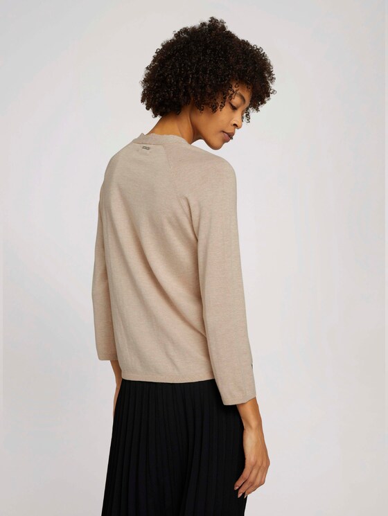 Pullover mit Bio-Baumwolle - Frauen - cargo beige melange Pullover mit Bio-Baumwolle - Frauen - cargo beige melange - 2 - Mine to five