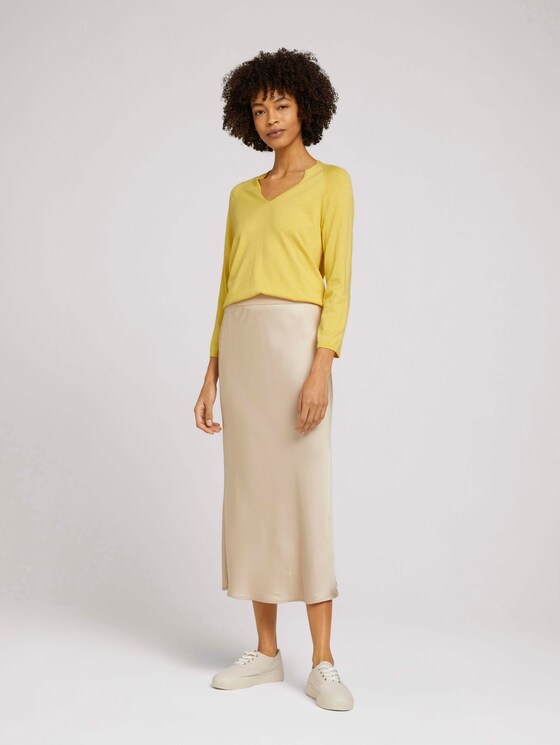 Pullover mit Bio-Baumwolle - Frauen - mellow yellow Pullover mit Bio-Baumwolle - Frauen - mellow yellow - 3 - Mine to five