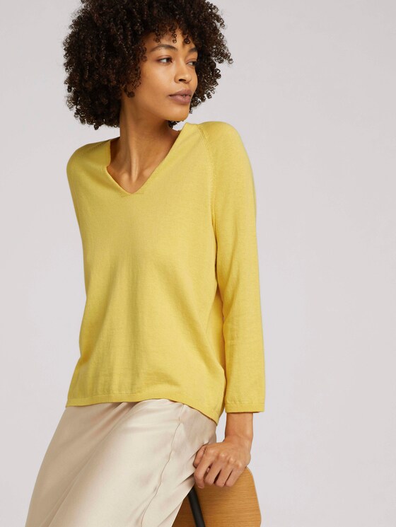 Pullover mit Bio-Baumwolle - Frauen - mellow yellow Pullover mit Bio-Baumwolle - Frauen - mellow yellow - 5 - Mine to five