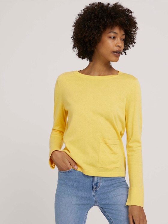 Weicher Pullover mit Bio-Baumwolle - Frauen - mellow yellow Weicher Pullover mit Bio-Baumwolle - Frauen - mellow yellow - 5 - Mine to five