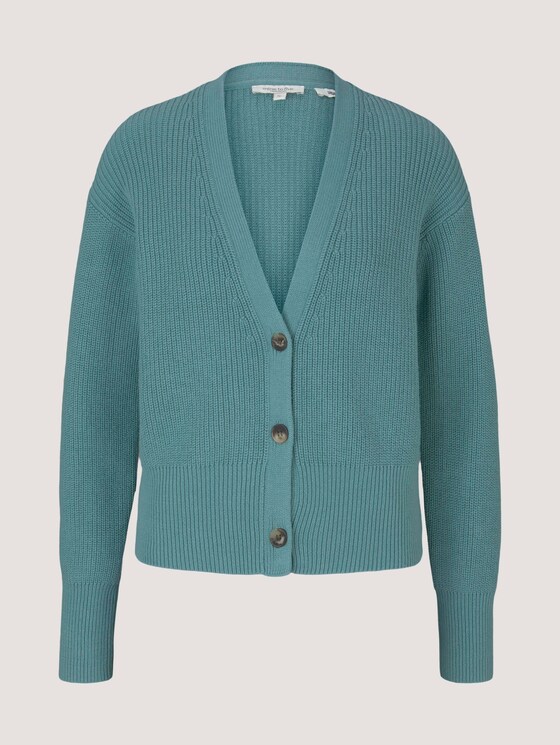 Cardigan mit Bio-Baumwolle - Frauen - Mineral Stone Blue Cardigan mit Bio-Baumwolle - Frauen - Mineral Stone Blue - 7 - Mine to five