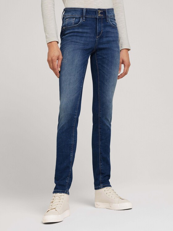 Alexa Skinny-jeans - Vrouwen - random bleached blue denim Alexa Skinny-jeans - Vrouwen - random bleached blue denim - 1 - TOM TAILOR