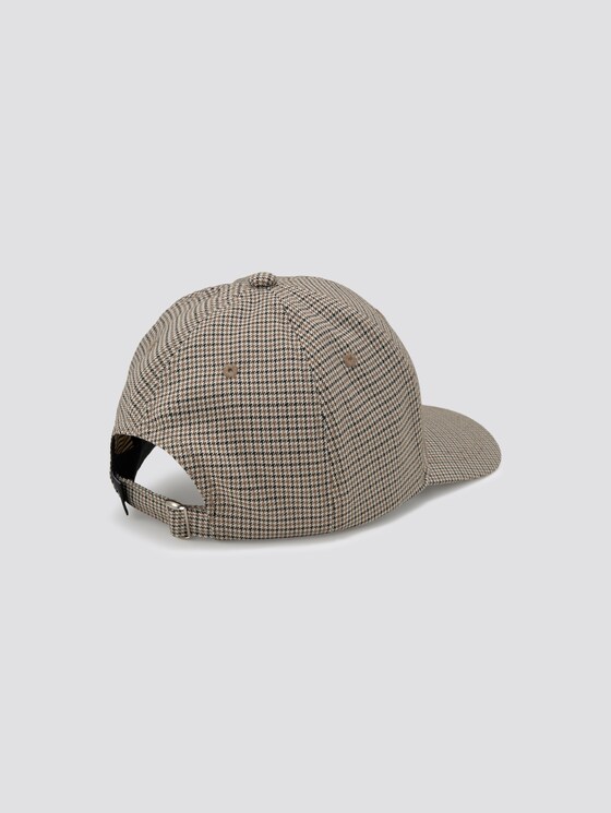 Basic Cap - Männer - beige navy brown houndstooth Basic Cap - Männer - beige navy brown houndstooth - 8 - TOM TAILOR Denim