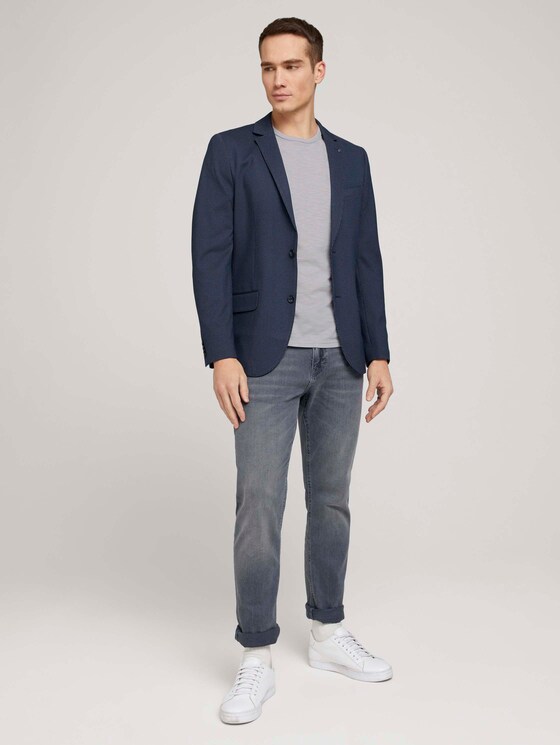 Jersey-Sakko - Männer - knitted blue pattern Jersey-Sakko - Männer - knitted blue pattern - 3 - TOM TAILOR
