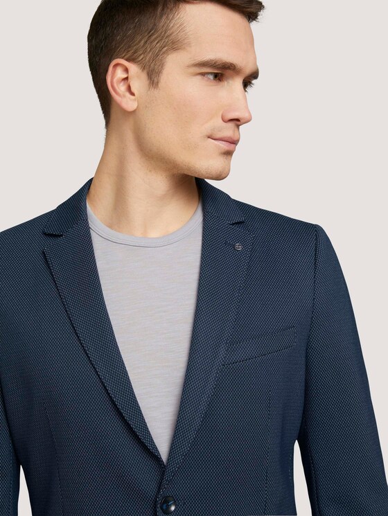 Jersey-Sakko - Männer - knitted blue pattern Jersey-Sakko - Männer - knitted blue pattern - 9 - TOM TAILOR