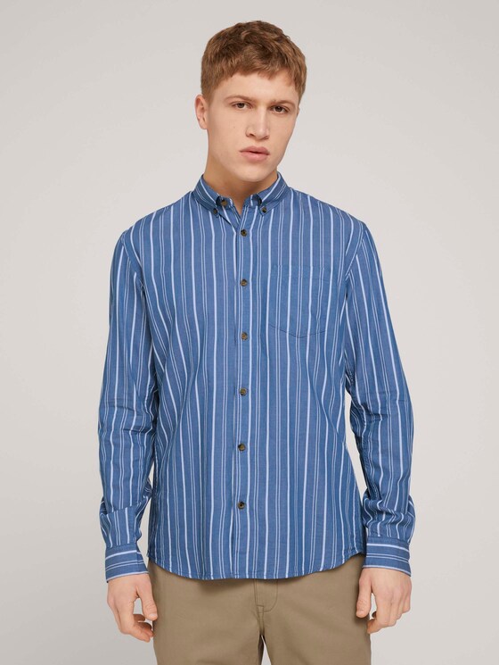 gestreiftes Hemd - Männer - blue irregular bold stripe gestreiftes Hemd - Männer - blue irregular bold stripe - 1 - TOM TAILOR Denim