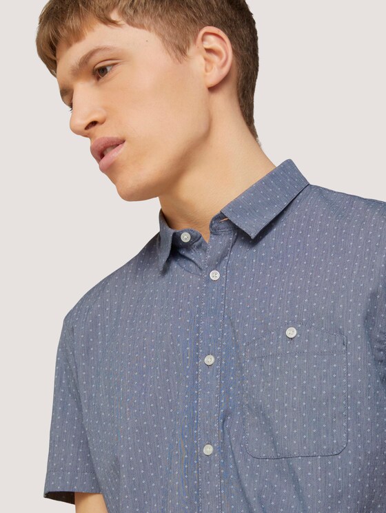 gemustertes Hemd aus Bio-Baumwolle - Männer - navy small element print gemustertes Hemd aus Bio-Baumwolle - Männer - navy small element print - 9 - TOM TAILOR Denim