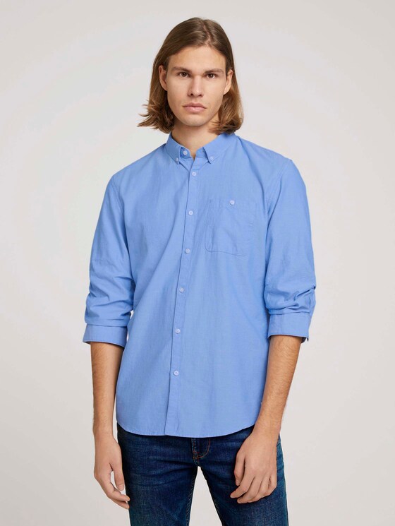 strukturiertes Hemd - Männer - light blue white structure strukturiertes Hemd - Männer - light blue white structure - 1 - TOM TAILOR Denim
