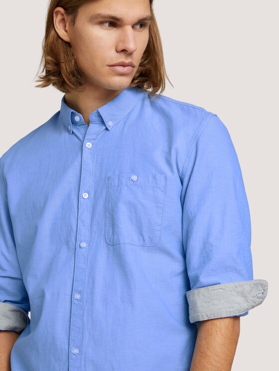 strukturiertes Hemd - Männer - light blue white structure strukturiertes Hemd - Männer - light blue white structure - 9 - TOM TAILOR Denim