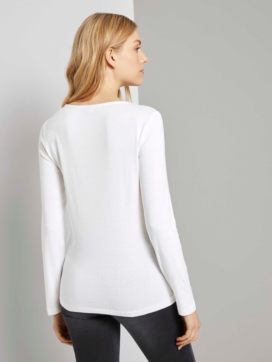 Henley-Langarmshirt - Frauen - Whisper White Henley-Langarmshirt - Frauen - Whisper White - 2 - TOM TAILOR