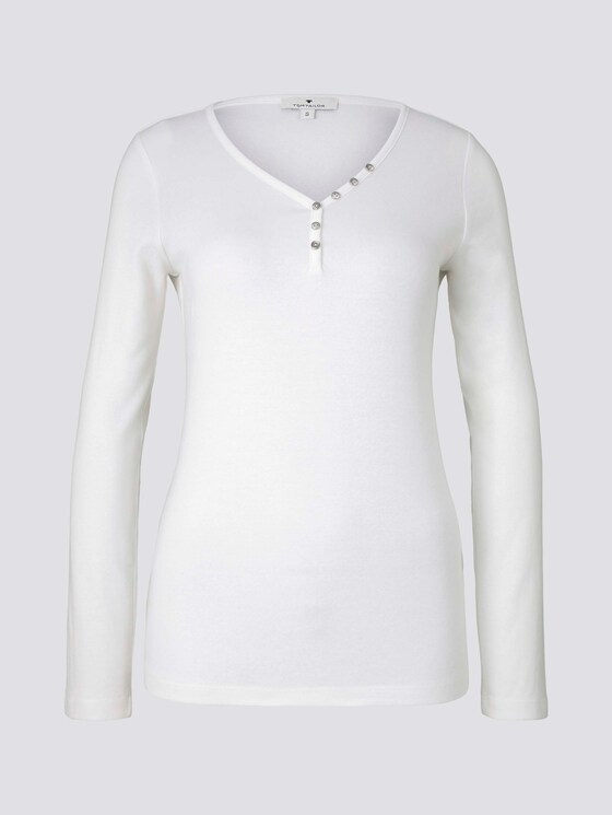 Henley-Langarmshirt - Frauen - Whisper White Henley-Langarmshirt - Frauen - Whisper White - 7 - TOM TAILOR