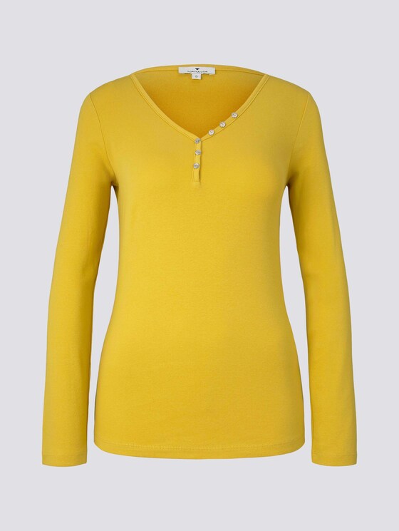 Henley-Langarmshirt - Frauen - california sand yellow Henley-Langarmshirt - Frauen - california sand yellow - 7 - TOM TAILOR