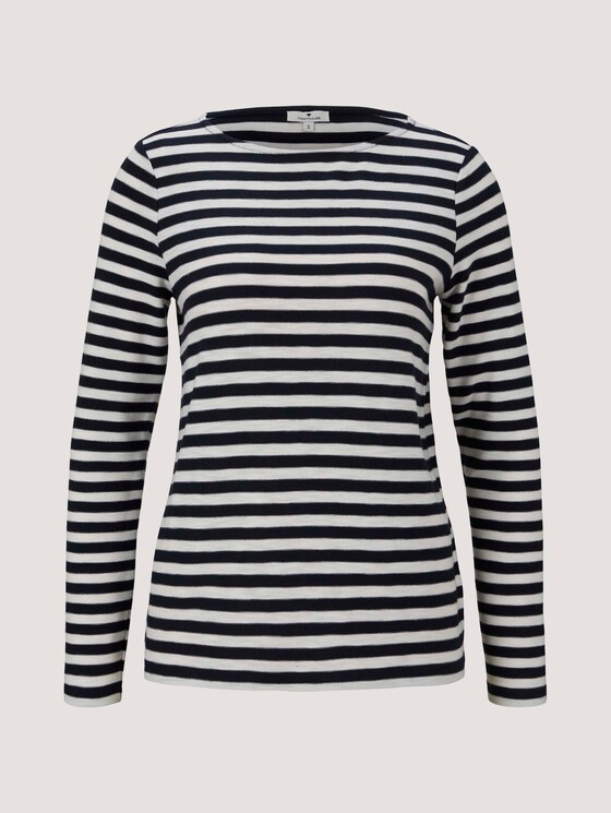 gestreiftes Langarmshirt - Frauen - navy offwhite stripe gestreiftes Langarmshirt - Frauen - navy offwhite stripe - 7 - TOM TAILOR