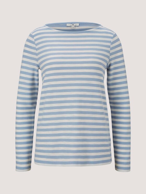 gestreiftes Langarmshirt - Frauen - blue offwhite stripe gestreiftes Langarmshirt - Frauen - blue offwhite stripe - 7 - TOM TAILOR