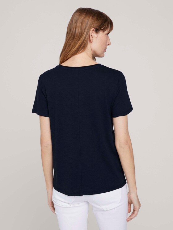 T-Shirt mit Bio-Baumwolle - Frauen - Sky Captain Blue T-Shirt mit Bio-Baumwolle - Frauen - Sky Captain Blue - 2 - TOM TAILOR