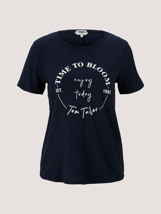 T-Shirt mit Bio-Baumwolle - Frauen - Sky Captain Blue T-Shirt mit Bio-Baumwolle - Frauen - Sky Captain Blue - 7 - TOM TAILOR