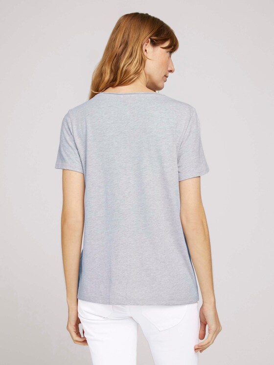 T-Shirt mit Bio-Baumwolle - Frauen - comfort grey melange T-Shirt mit Bio-Baumwolle - Frauen - comfort grey melange - 2 - TOM TAILOR
