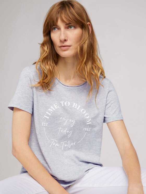 T-Shirt mit Bio-Baumwolle - Frauen - comfort grey melange T-Shirt mit Bio-Baumwolle - Frauen - comfort grey melange - 5 - TOM TAILOR