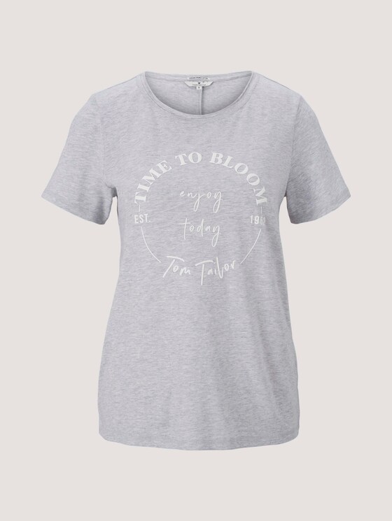 T-Shirt mit Bio-Baumwolle - Frauen - comfort grey melange T-Shirt mit Bio-Baumwolle - Frauen - comfort grey melange - 7 - TOM TAILOR