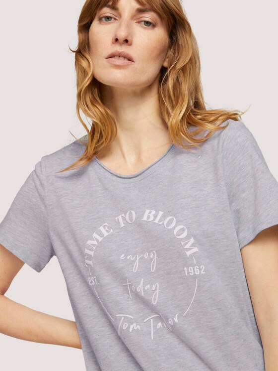 T-Shirt mit Bio-Baumwolle - Frauen - comfort grey melange T-Shirt mit Bio-Baumwolle - Frauen - comfort grey melange - 9 - TOM TAILOR